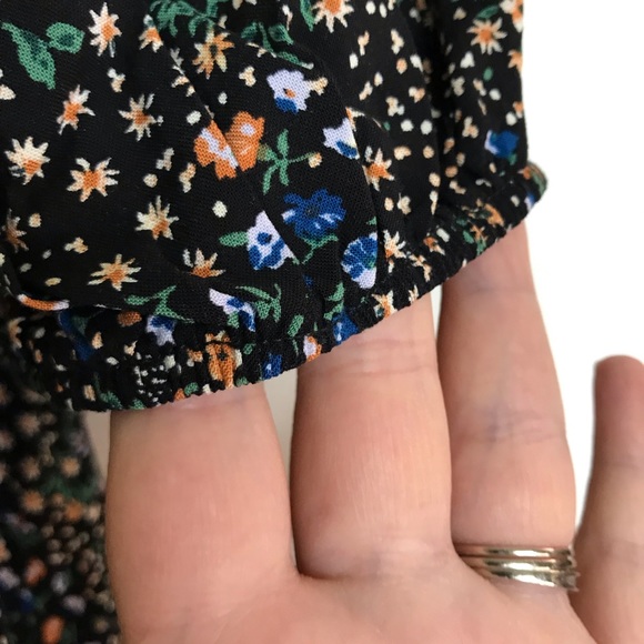 Wild Fable Ruffled Floral Babydoll Mini Dress Black - Picture 5 of 10